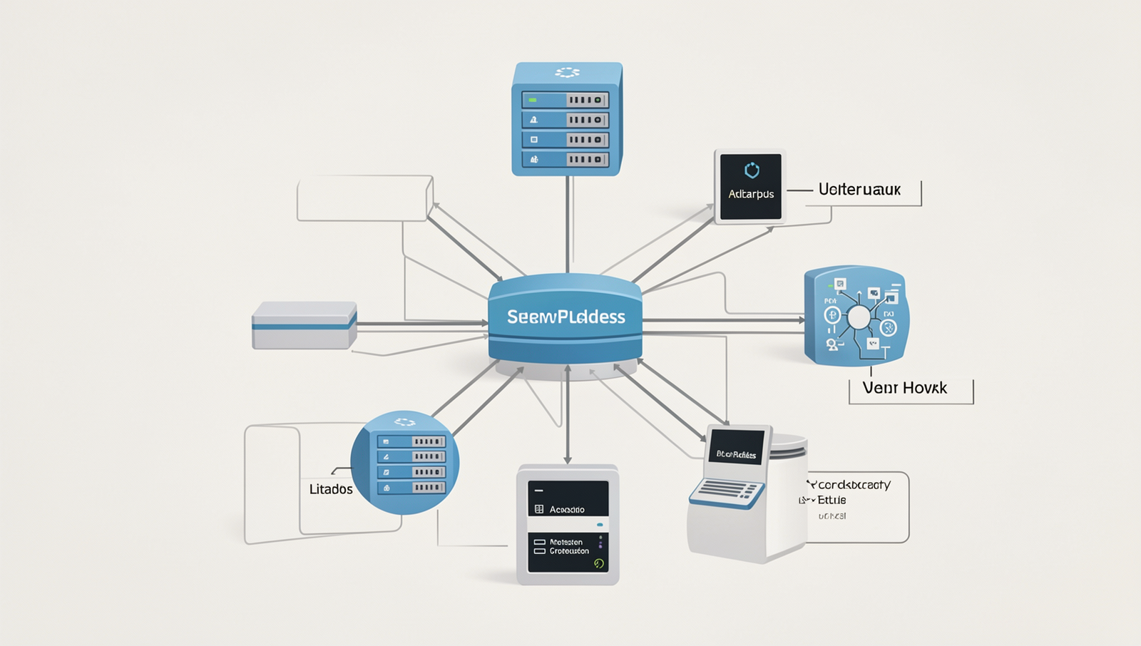 Detailed illustration of serverless computing architecture in a cloud environment.