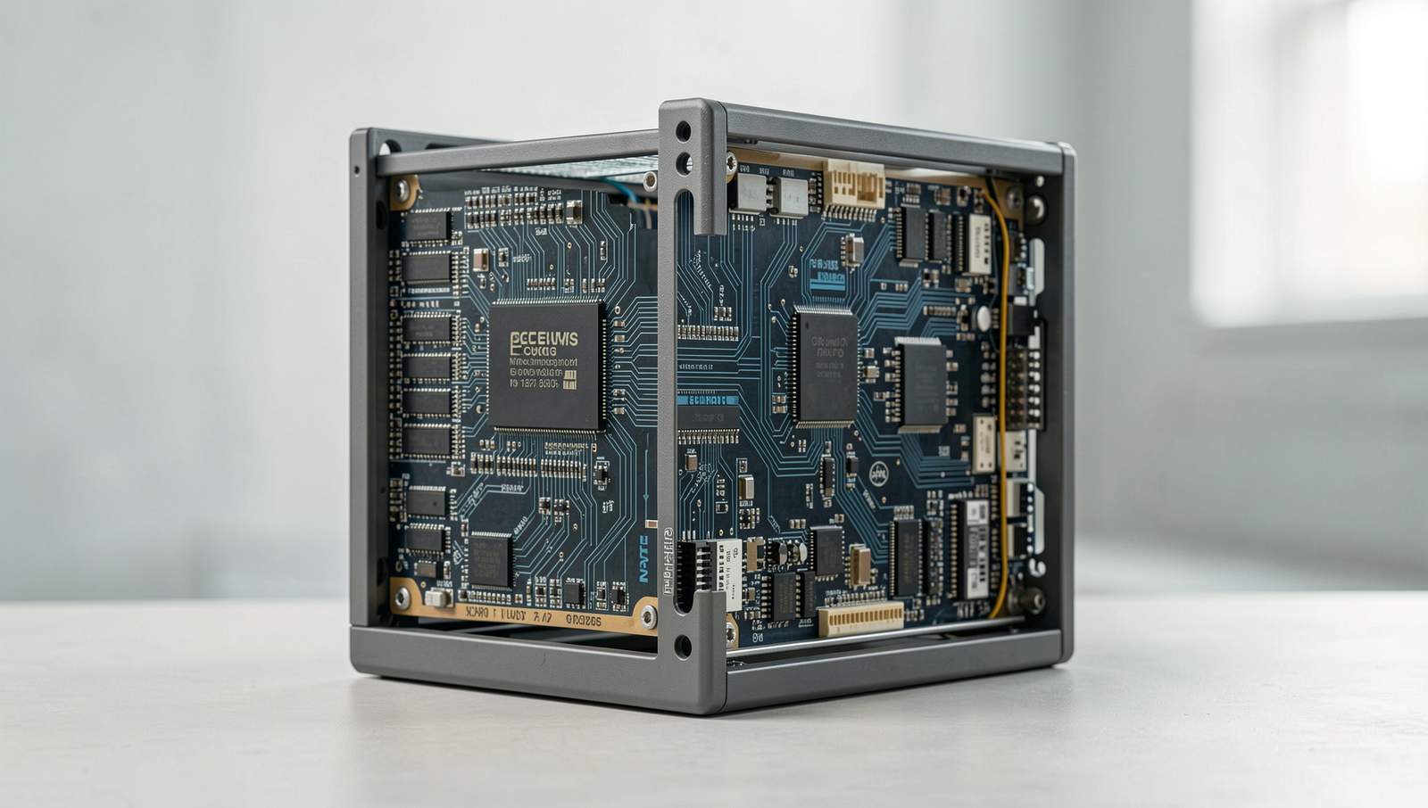 Photorealistic image depicting edge computing in a modern technology setting.
