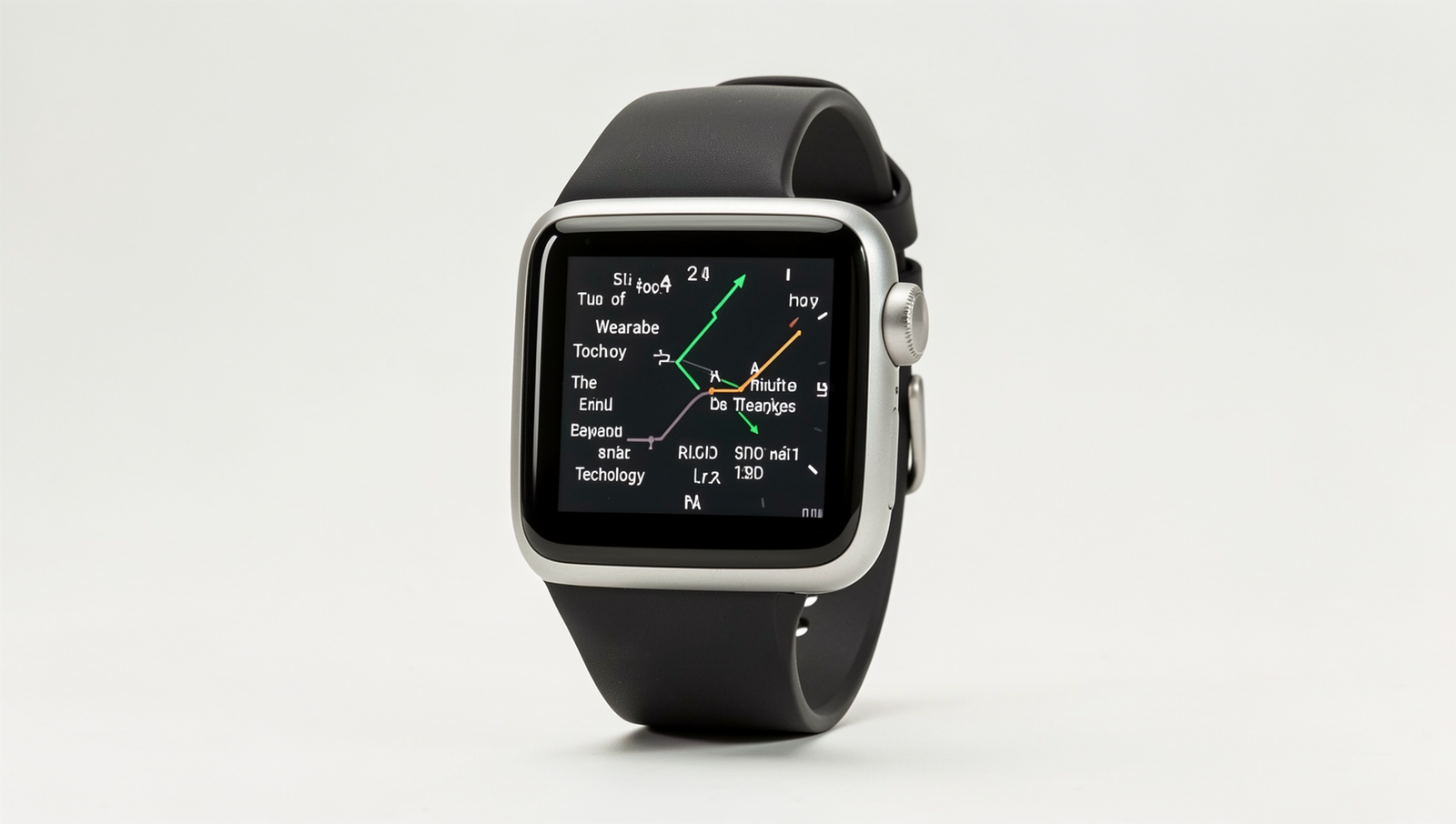 Detailed illustration of the historical timeline of wearable technology advancements.