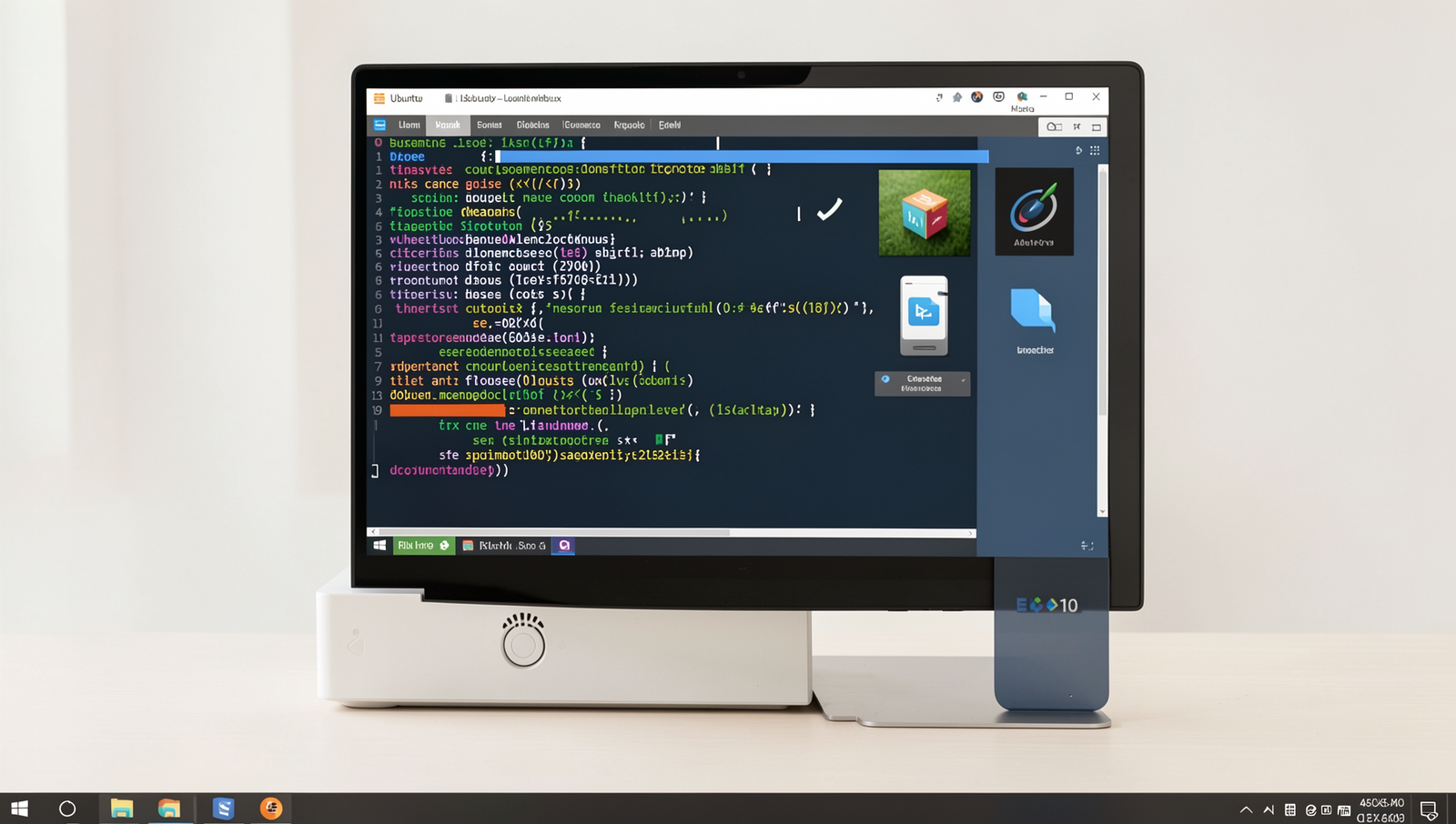 Smart home hub with connected devices displayed on a Linux desktop interface.