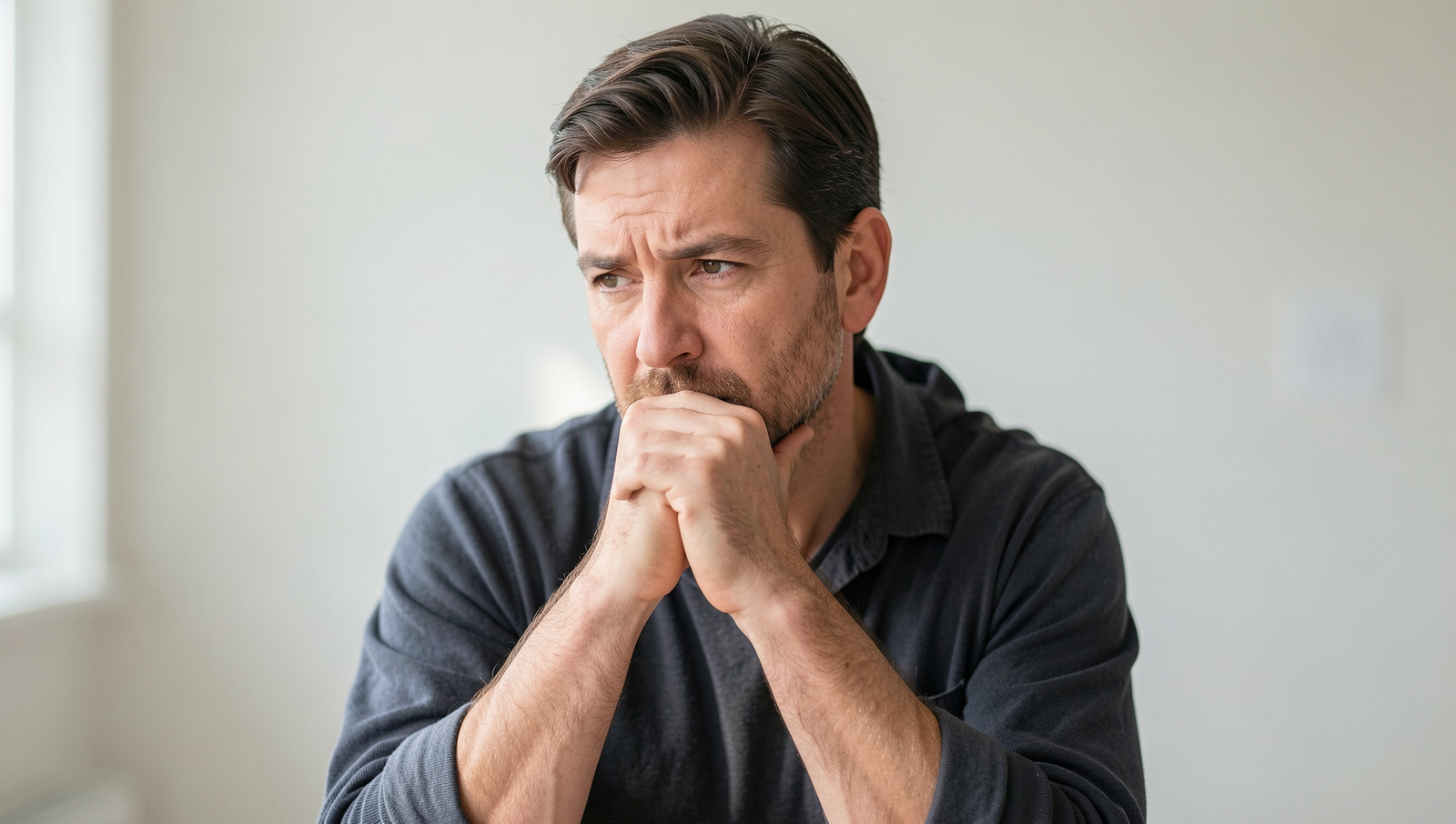 A person deep in thought, reflecting on life decisions and their potential consequences.