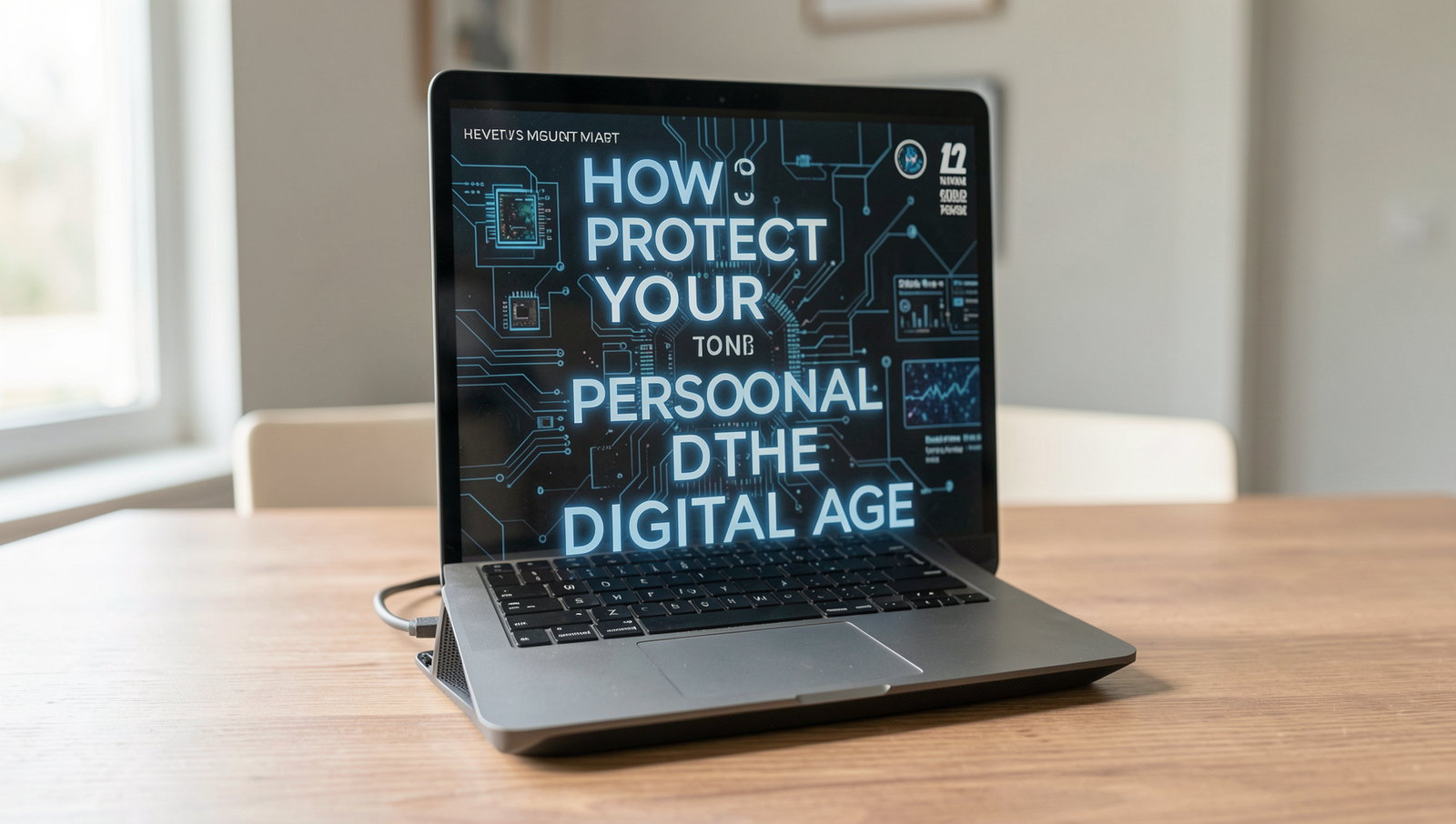 Professional editorial photo illustrating data protection in the digital age.