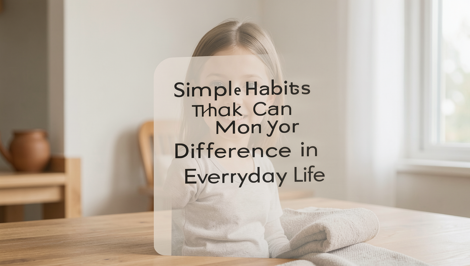 A serene morning scene showcasing simple habits for self-improvement.