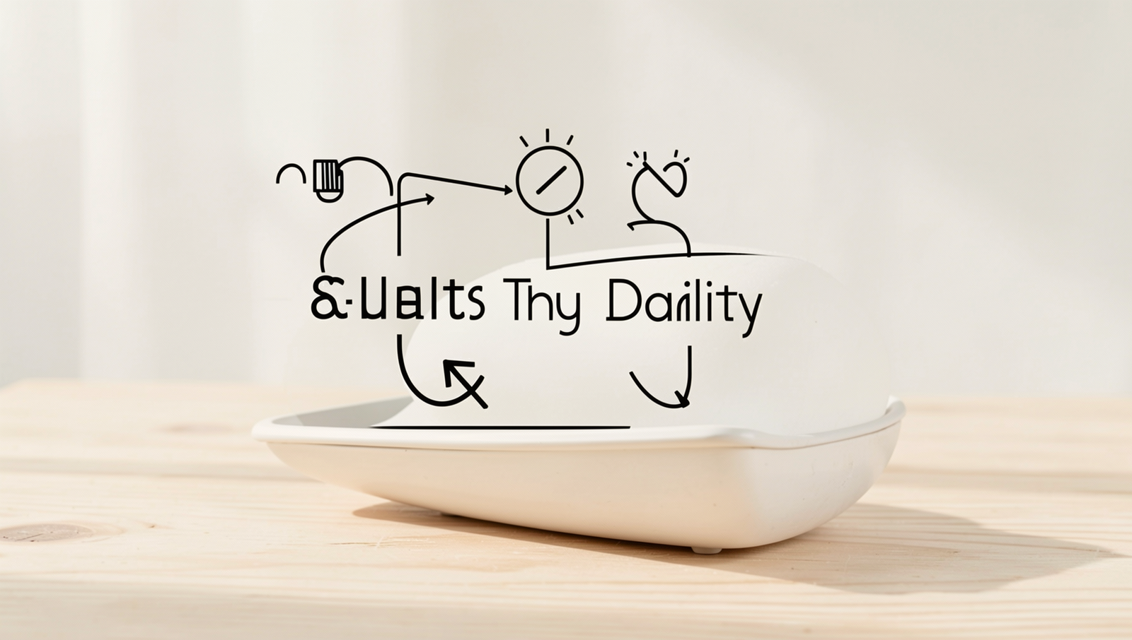 Diagram illustrating components of a healthy daily routine including exercise, nutrition, and sleep.