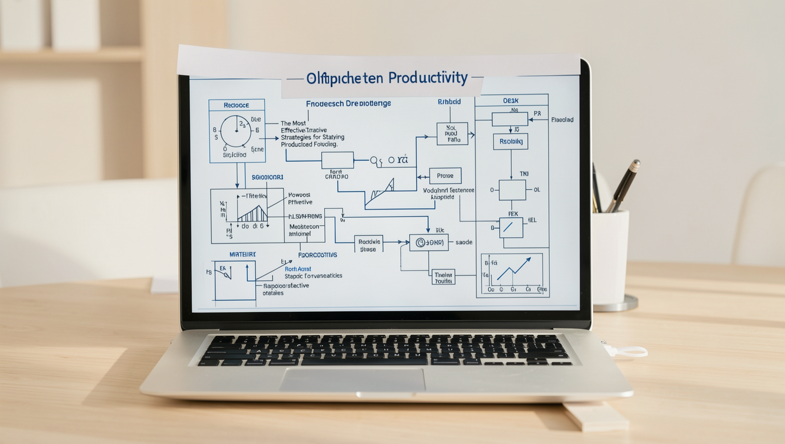 A detailed visual representation of productivity concepts with natural lighting.