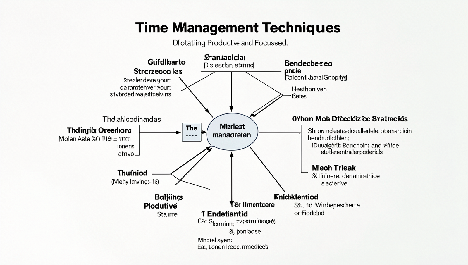 Detailed diagram illustrating effective time management techniques for productivity.