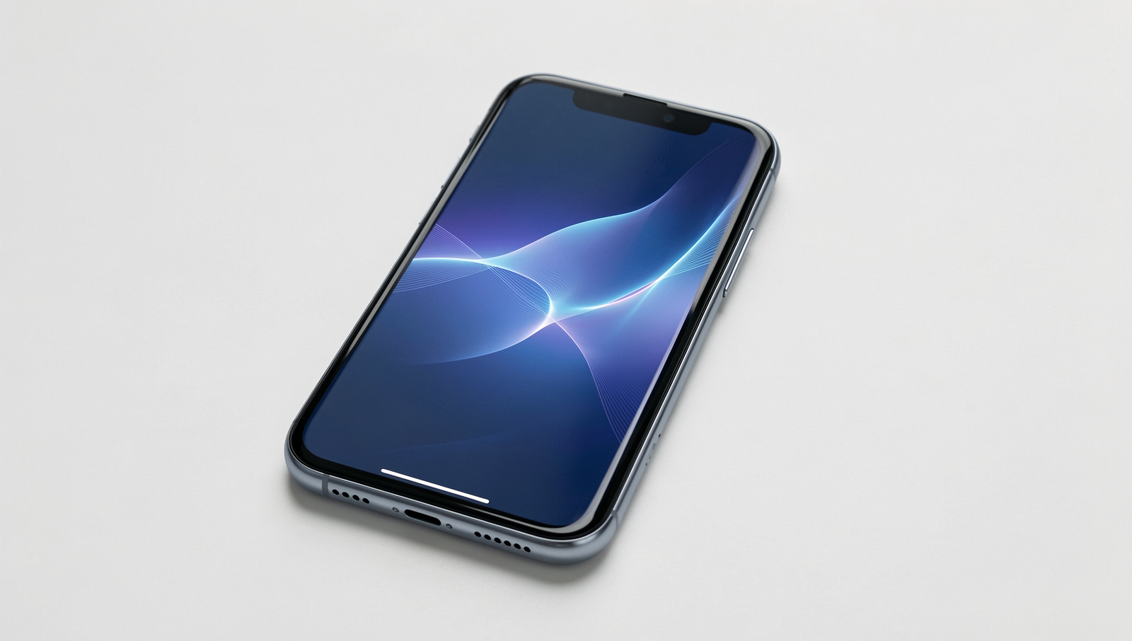 Futuristic smartphone with a flexible display showcasing advanced technology.
